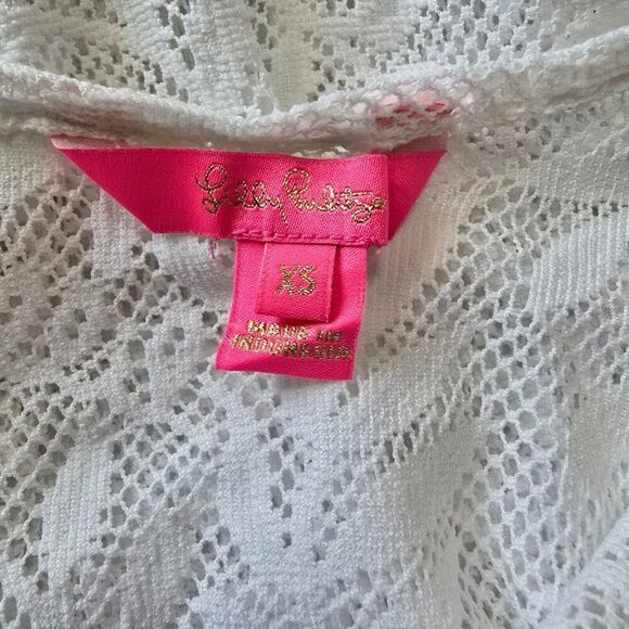 Lilly Pulitzer Finnley Lace Cover-up Dress in Resort White Size XS - Picture 8 of 11